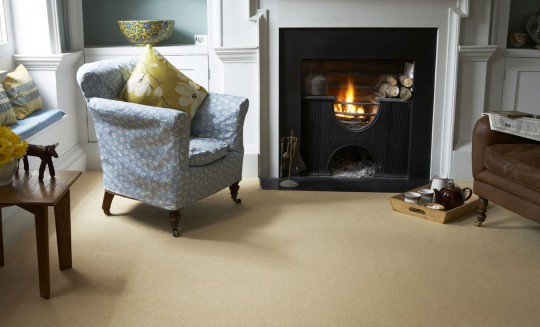 Sandy Coloured Living Room Carpet